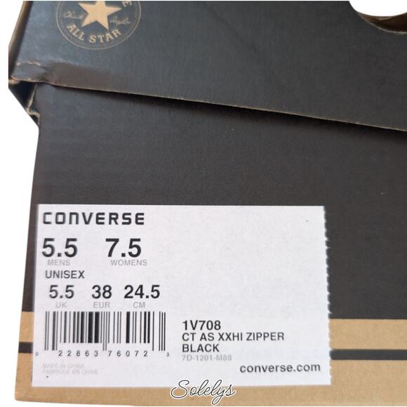 Converse 2012 OG XXHI Knee High Black Canvas Sneaker Boot Bundle 7.5 RARE NEW - Picture 6 of 12